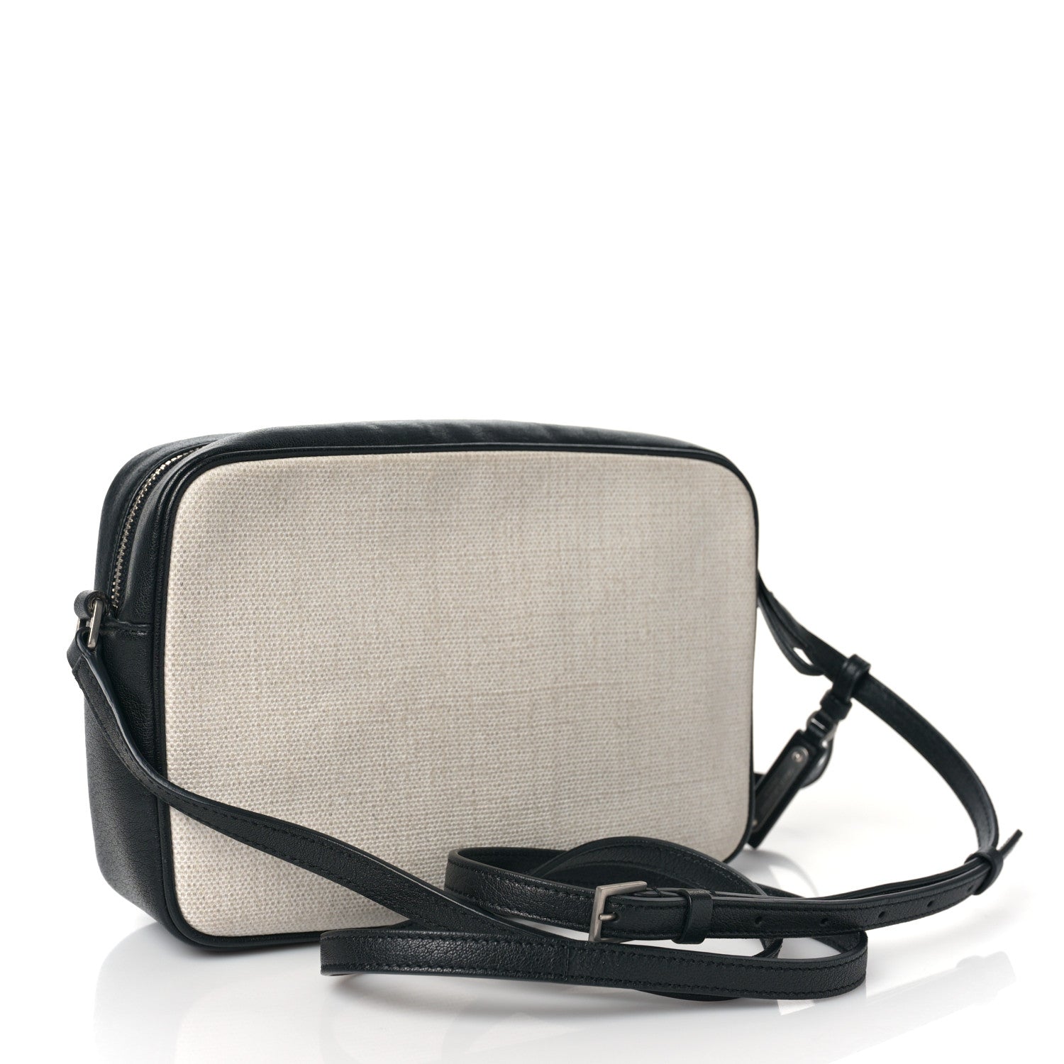 Saint Laurent Linen Canvas Monogram Lou Camera Bag Black 3 of 8