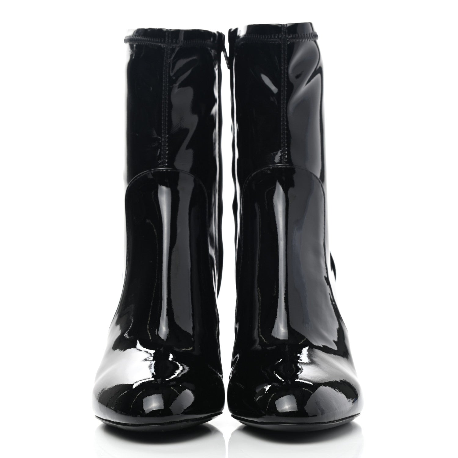 Louis Vuitton Patent Uniformes Silhouette Ankle Boots 37 Black 2 of 8