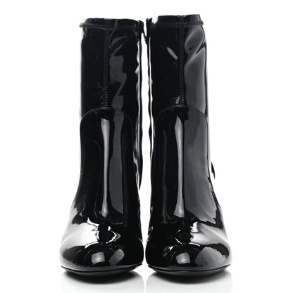 Louis Vuitton Patent Uniformes Silhouette Ankle Boots 37 Black 2 of 8