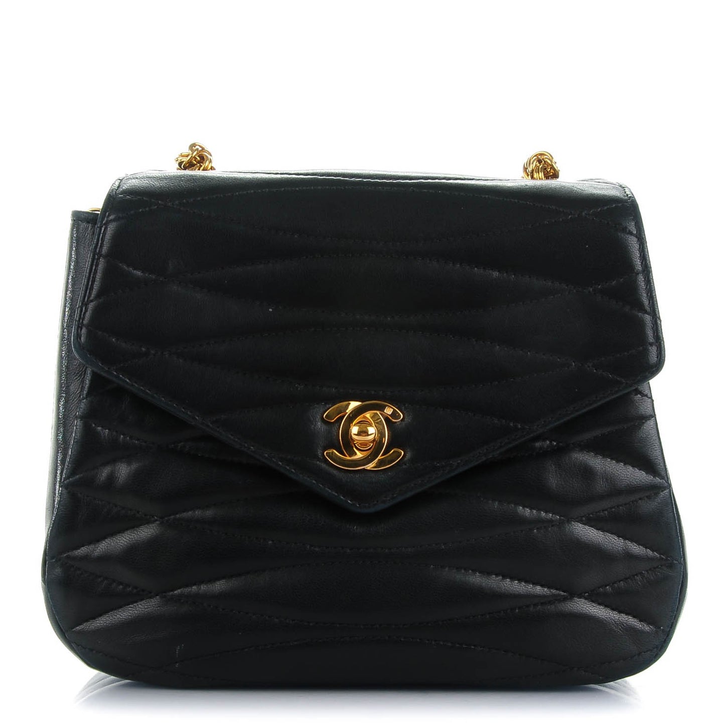 Lambskin Mini Single Flap Black