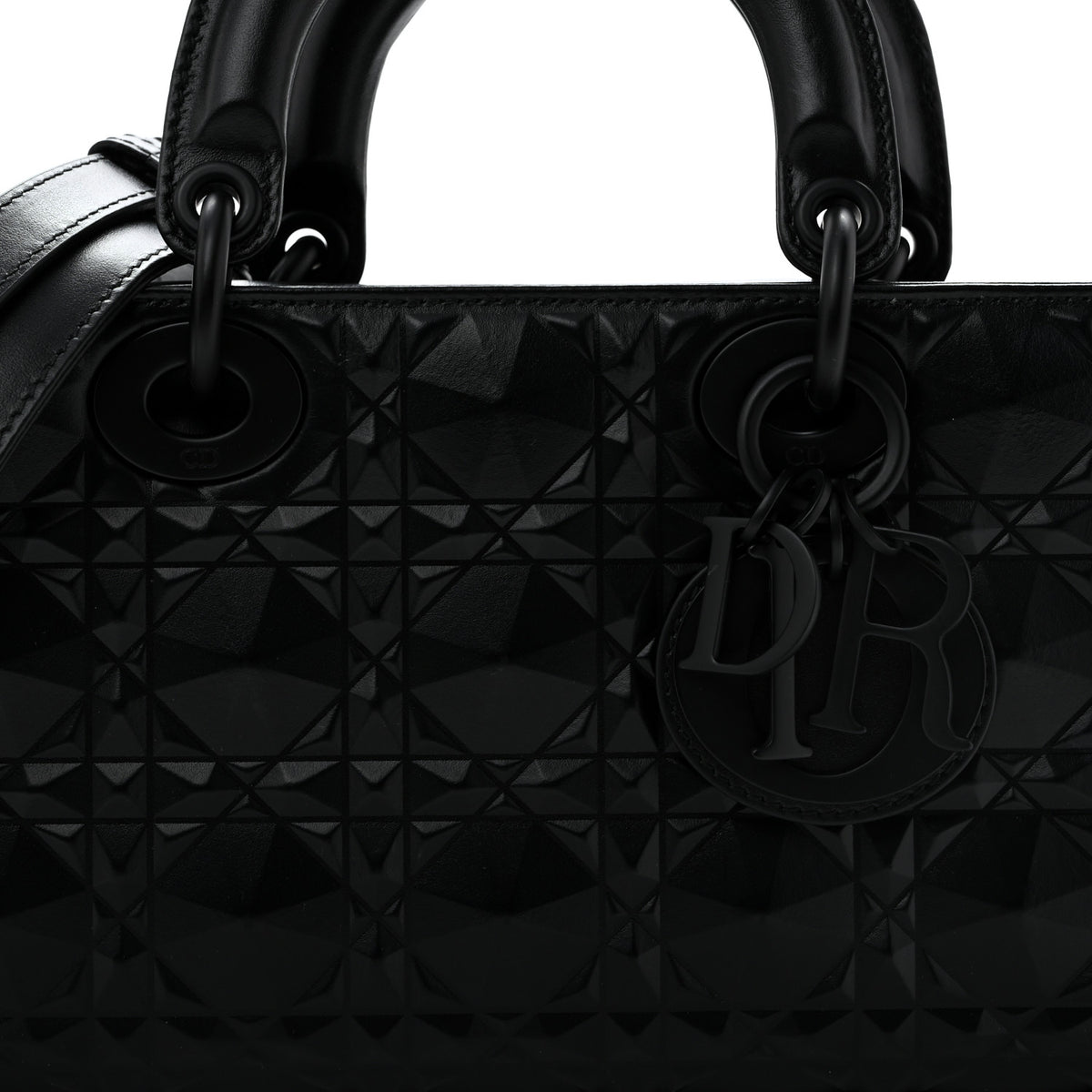 Christian Dior Calfskin Cannage Diamond Medium Lady D-Joy Black 8 of 14