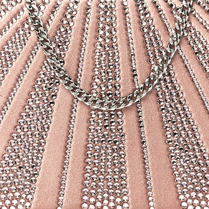 Jimmy Choo Crystal Satin Celeste Clutch Pink 6 of 9