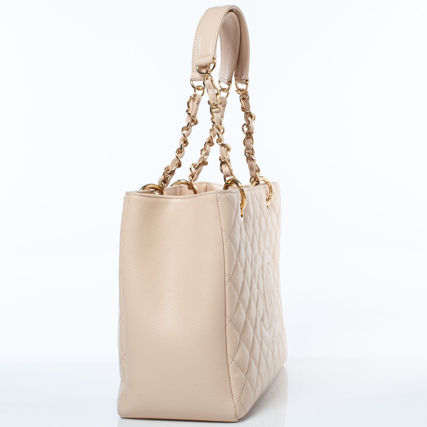 Chanel Caviar Grand Shopping Tote GST Beige Clair 3 of 10