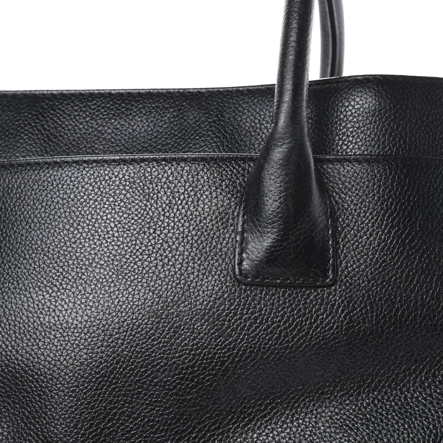 Calfskin Tall Cerf Tote Black