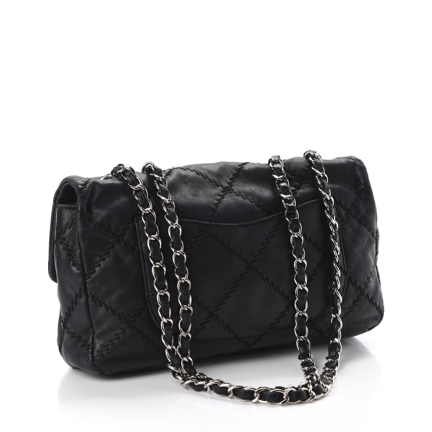 Lambskin Ultimate Stitch Flap Black