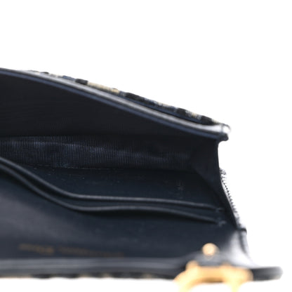 Christian Dior Oblique Saddle Card Holder Blue 5 of 8