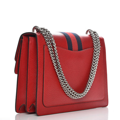 Gucci Textured Calfskin Web Medium Dionysus Shoulder Bag Hibiscus Red 3 of 8