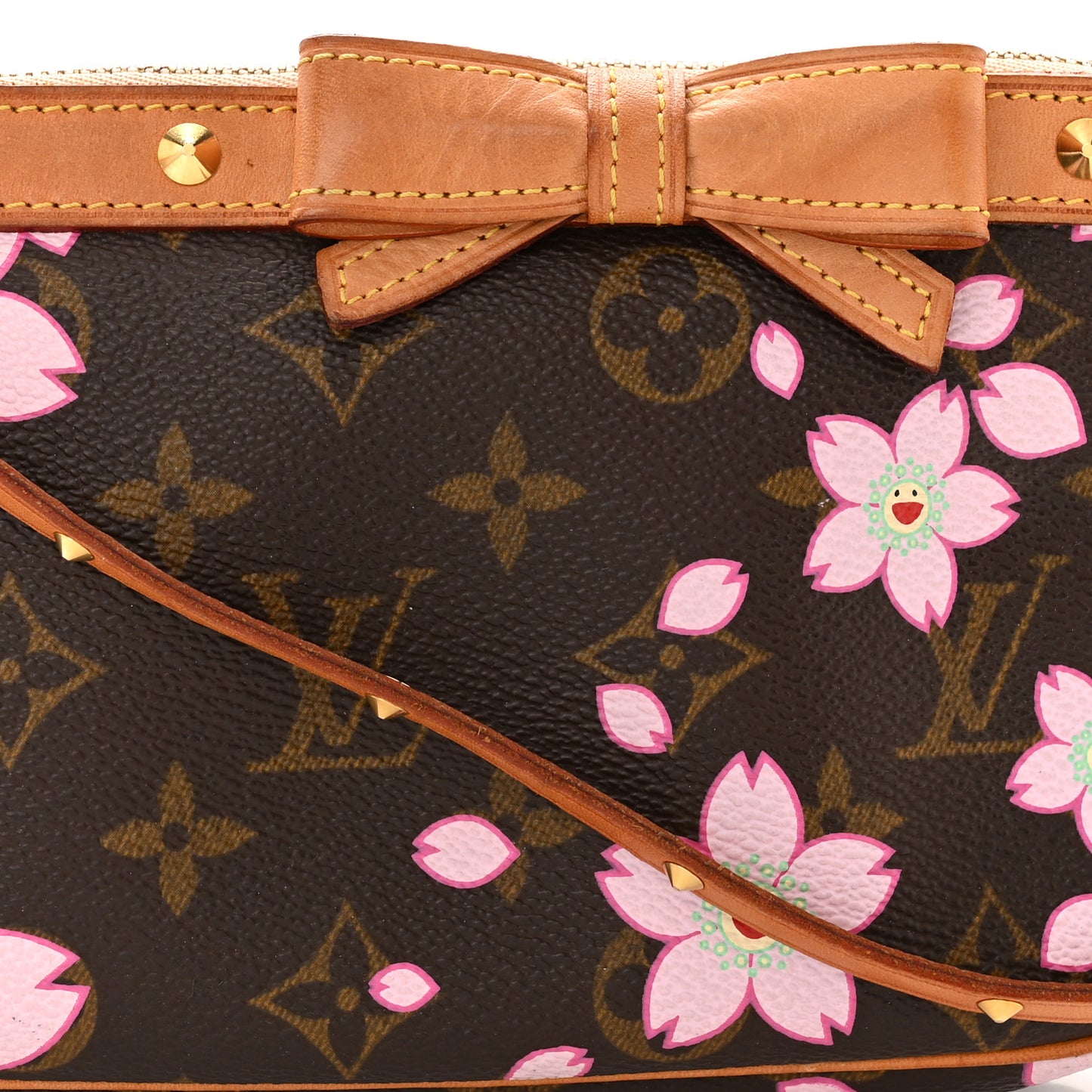 Monogram Cherry Blossom Pochette Accessories Brown