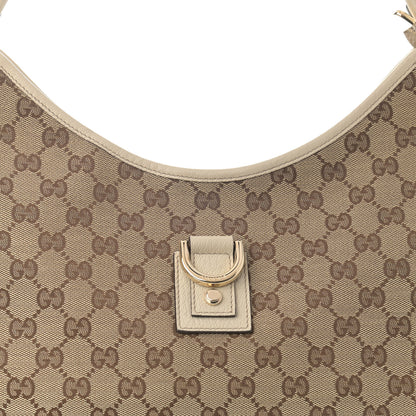 Gucci Monogram Large Abbey D Ring Hobo Off White 8 of 10