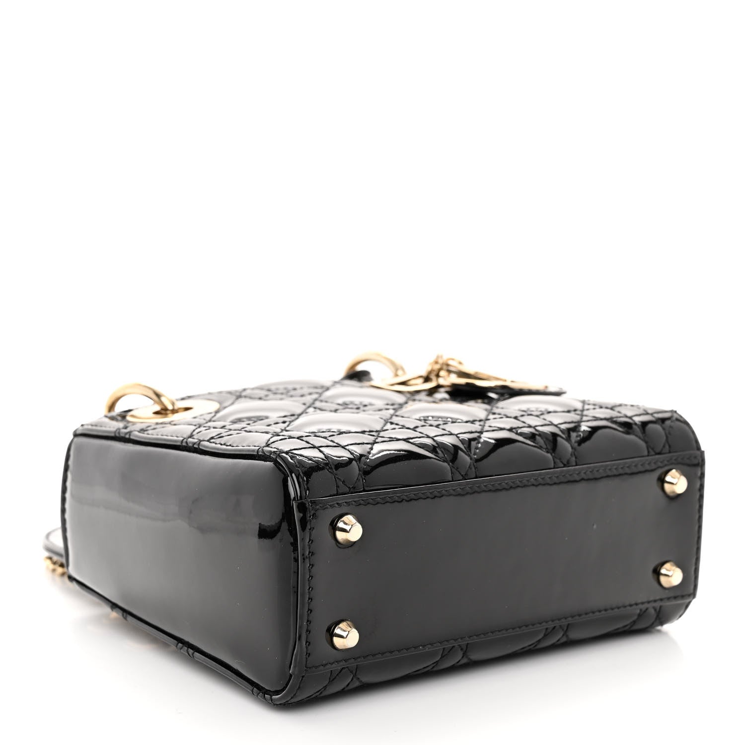 Christian Dior Patent Cannage Mini Lady Dior Black 4 of 9