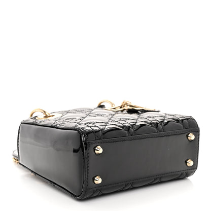 Christian Dior Patent Cannage Mini Lady Dior Black 4 of 9