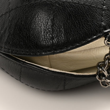 Chanel Aged Calfskin Quilted Small Gabrielle Bucket White Black 10 of 10