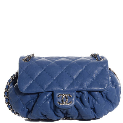 Chanel Washed Lambskin Chain Around Medium Messenger Blue 1 of 7