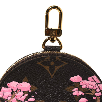 Louis Vuitton Monogram 2021 Christmas Animation Japanese Garden Round Coin Purse Wisteria Pink 7 of 7