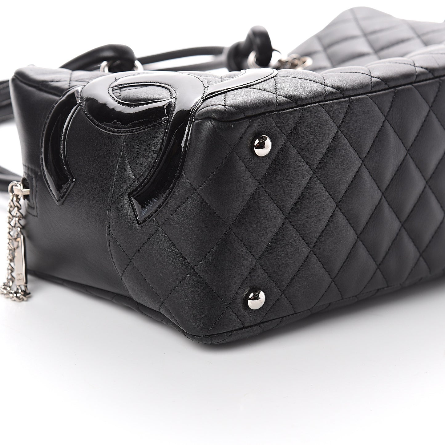 Calfskin Quilted Large Cambon Bowler Black