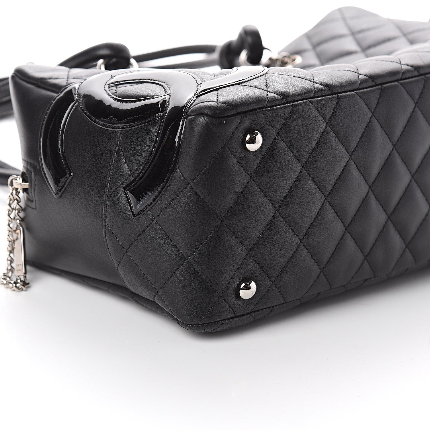 Chanel Calfskin Quilted Large Cambon Bowler Black 8 of 9