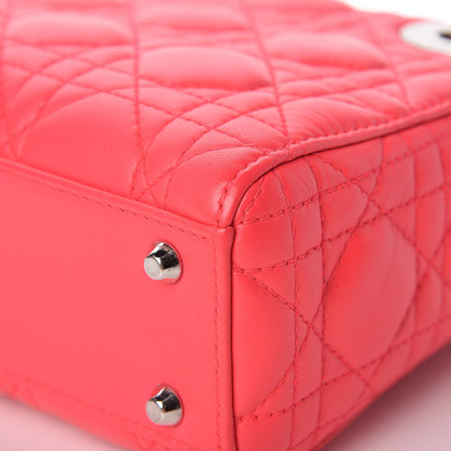 Christian Dior Lambskin Cannage Mini Lady Dior Fuchsia 15 of 15