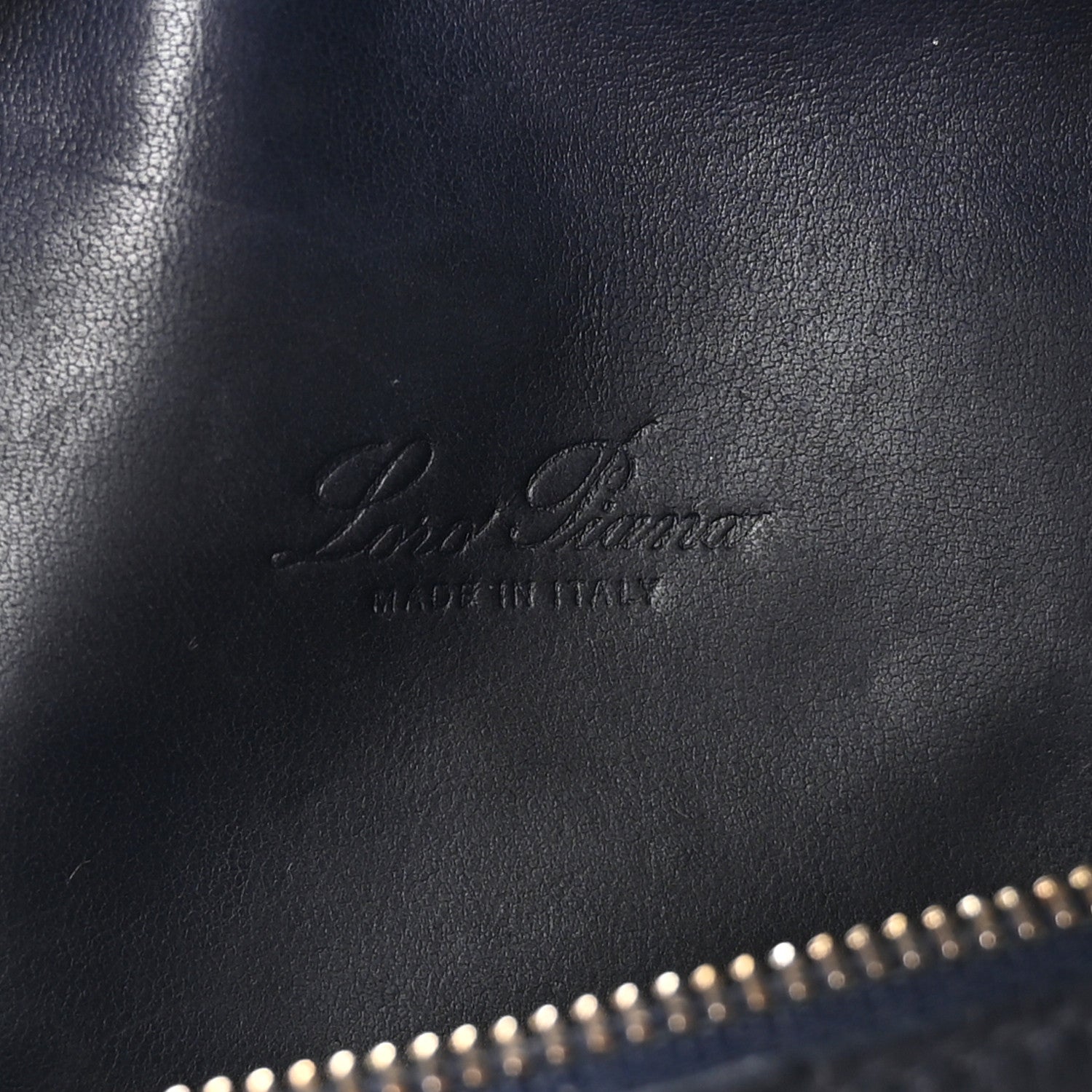 Loro Piana Ostrich L19 Extra Pocket Pouch Blue Navy 6 of 10