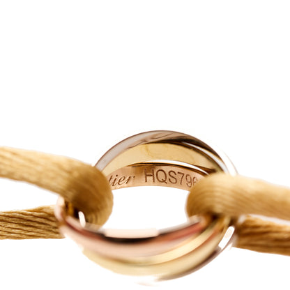 Cartier 18K Pink Yellow White Gold Trinity Adjustable Cord Bracelet Gold 4 of 6