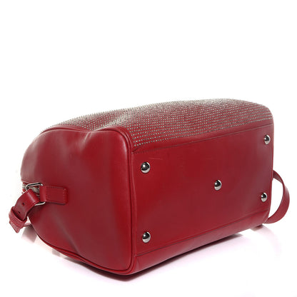 Saint Laurent Calfskin Studded Classic Duffle 6 Red 4 of 8