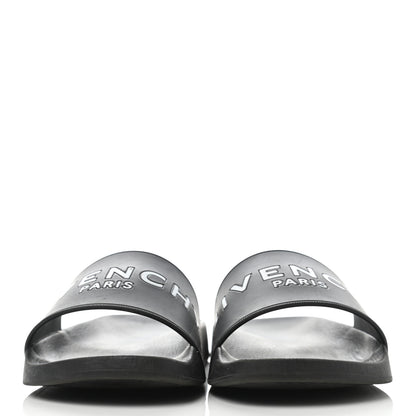 Givenchy Rubber Logo Pool Slide Sandals 38 Black 2 of 9