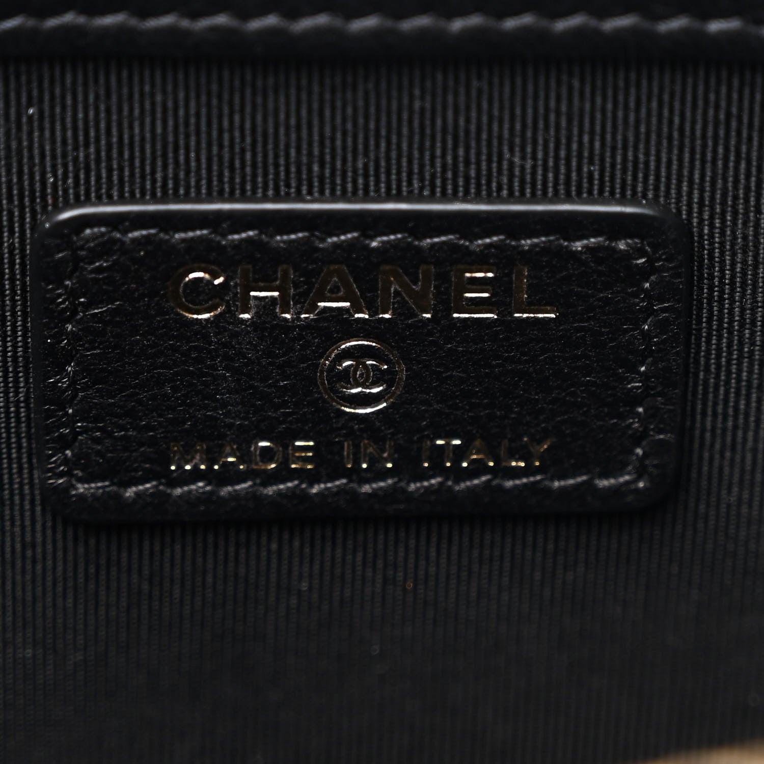 Chanel Lambskin Quilted Egyptian Amulet Zipped Pouch Black 6 of 8
