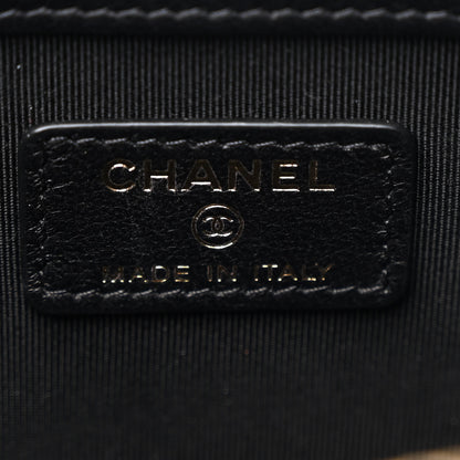 Chanel Lambskin Quilted Egyptian Amulet Zipped Pouch Black 6 of 8