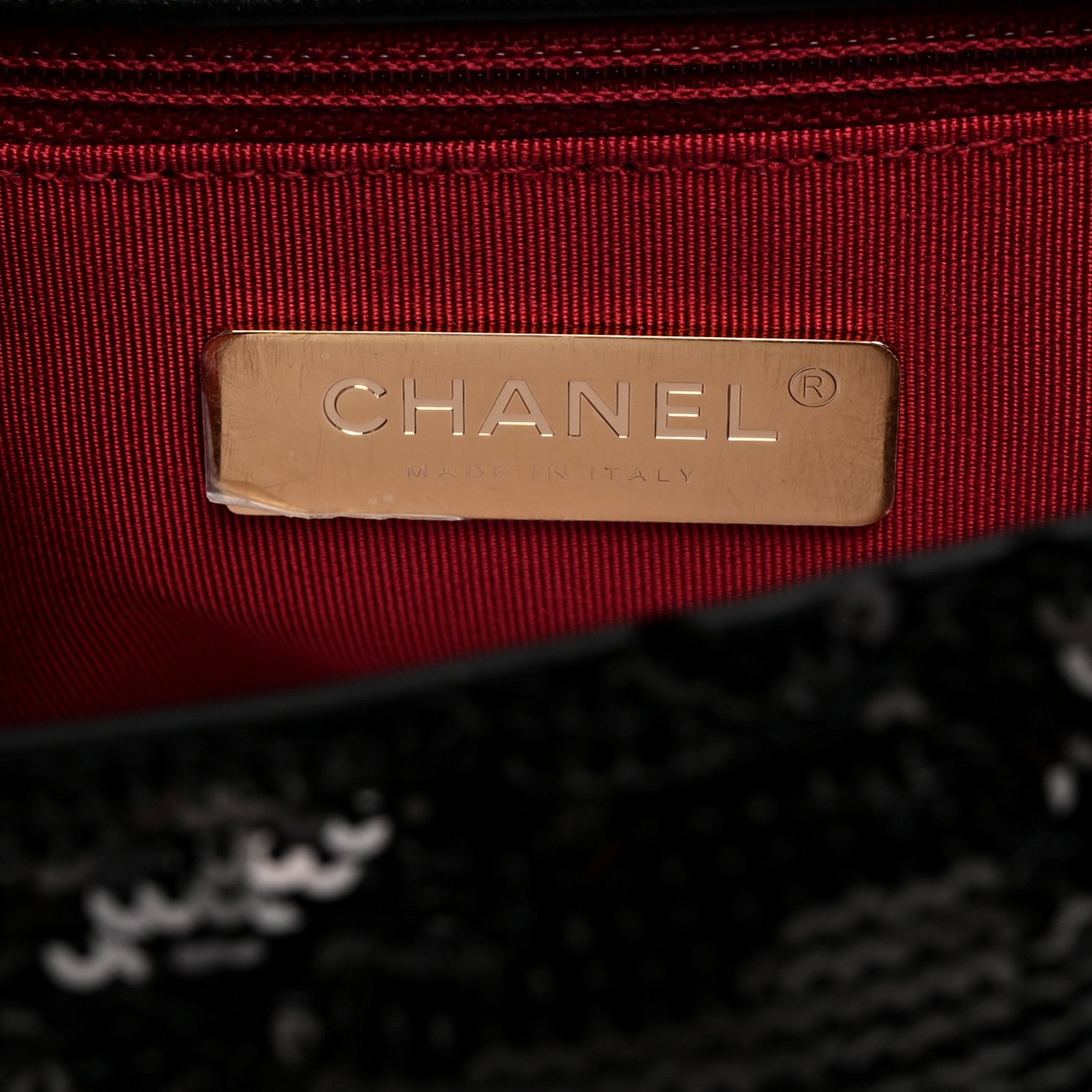 Chanel Sequin Quilted Medium Chanel 19 Flap Black 6 of 10