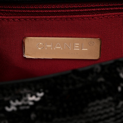 Chanel Sequin Quilted Medium Chanel 19 Flap Black 6 of 10