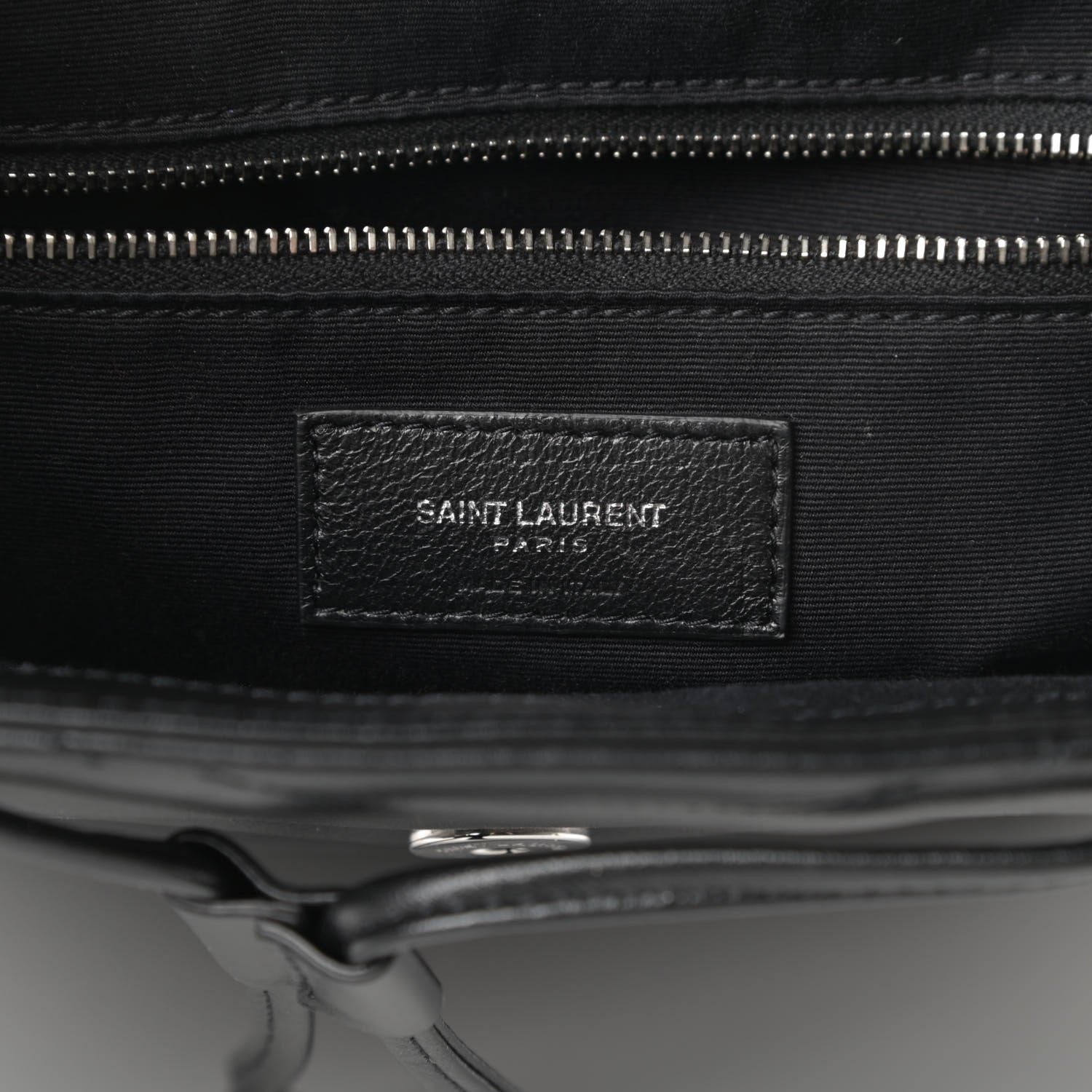 Saint Laurent Calfskin Y Quilted Monogram Medium Loulou Backpack Black 6 of 12