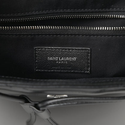 Saint Laurent Calfskin Y Quilted Monogram Medium Loulou Backpack Black 6 of 12