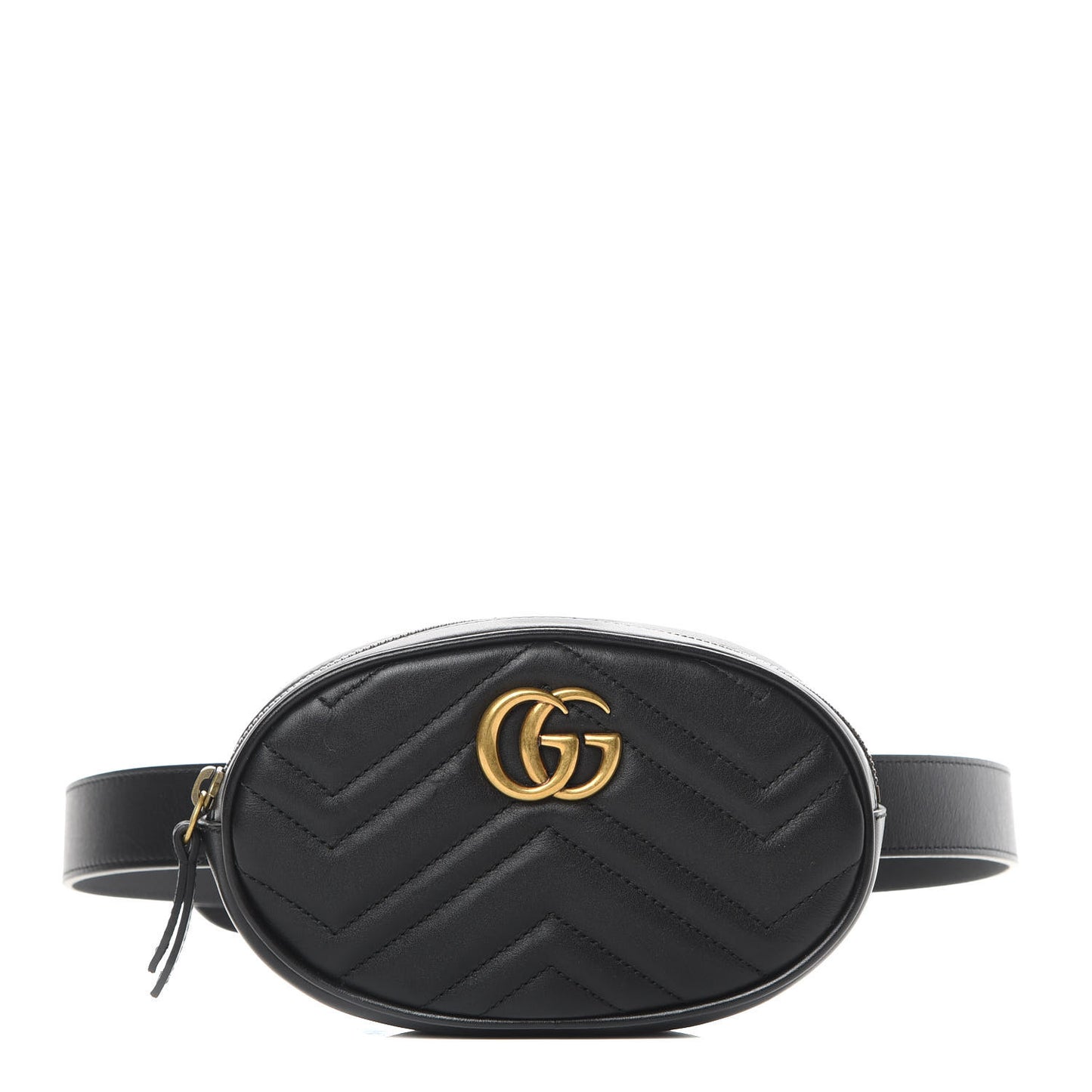 Calfskin Matelasse GG Marmont Belt Bag 85 34 Black