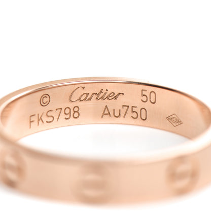 Cartier 18K Pink Gold 3.5mm LOVE Wedding Band Ring 50 5.25 4 of 6