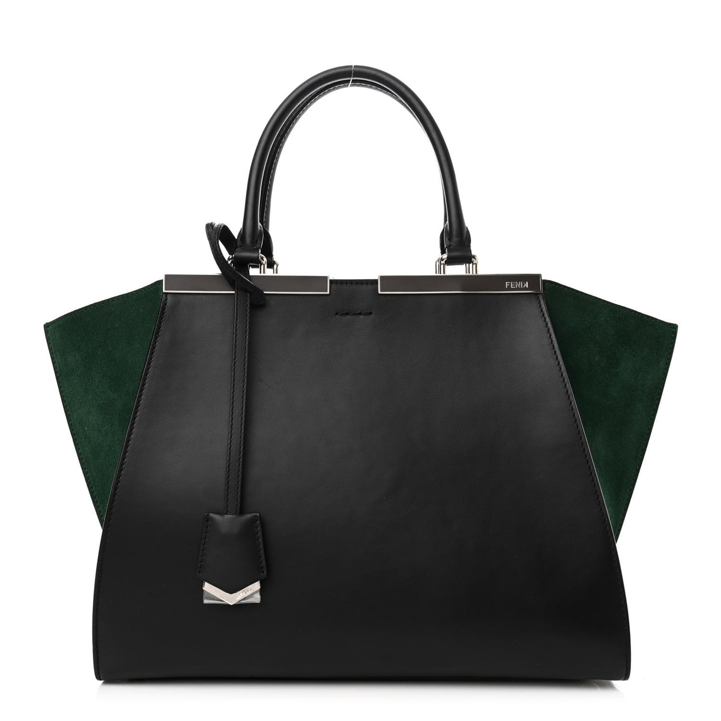 Vitello Baltico Kore Petite 3Jours Tote Black Verde Prato