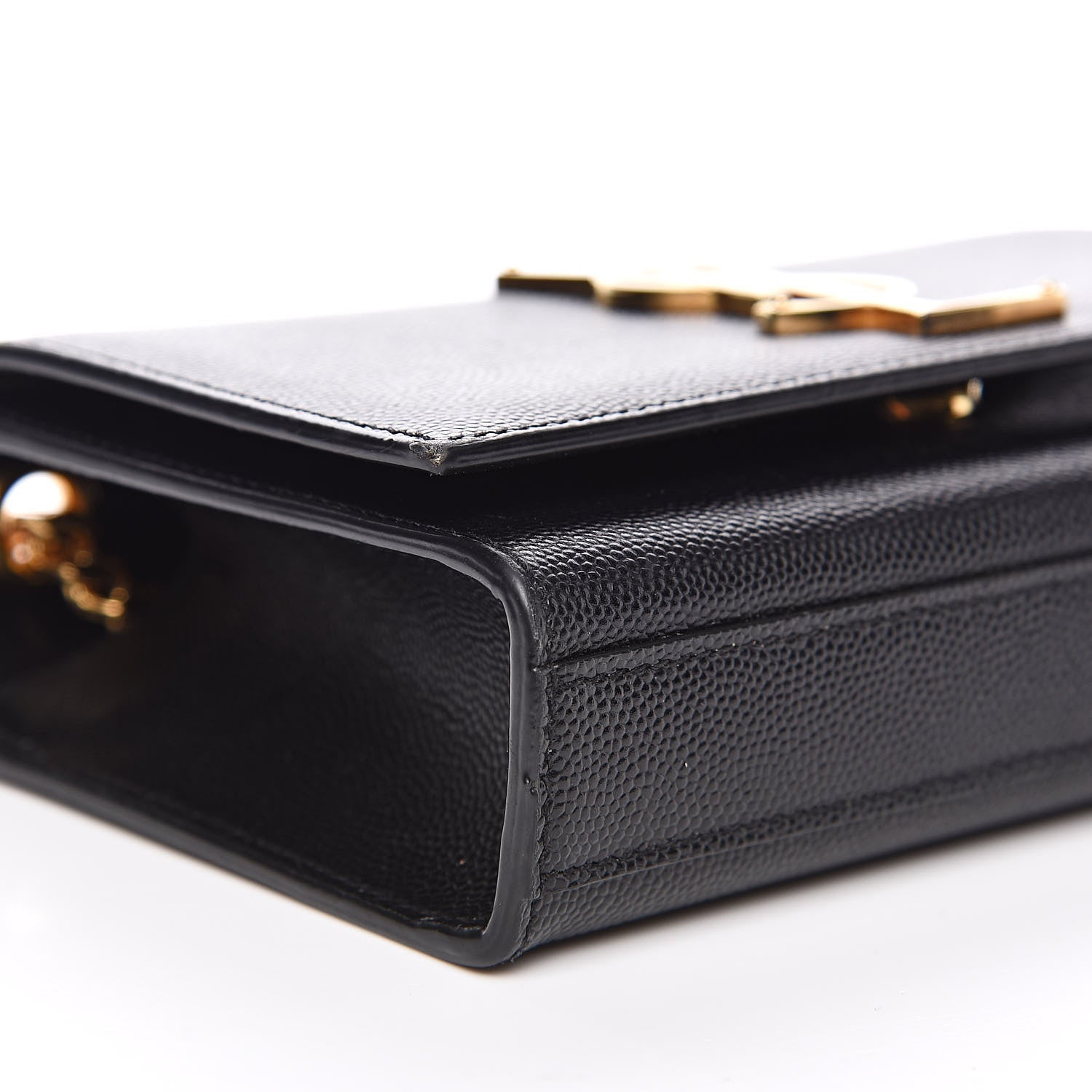 Saint Laurent Grain De Poudre Small Monogram Kate Satchel Black 8 of 11