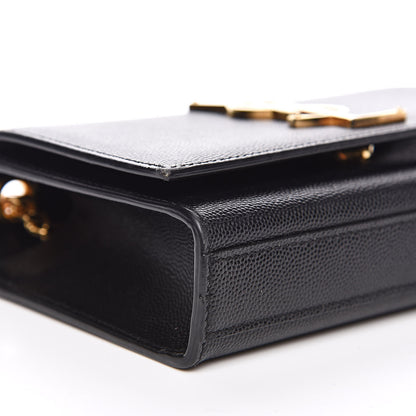 Saint Laurent Grain De Poudre Small Monogram Kate Satchel Black 8 of 11