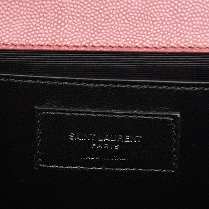 Saint Laurent Grain De Poudre Medium Classic Monogram Kate Satchel Mystic Rose 6 of 7