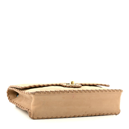 Chanel Iridescent Calfskin Jumbo Happy Stitch Flap Beige 4 of 11