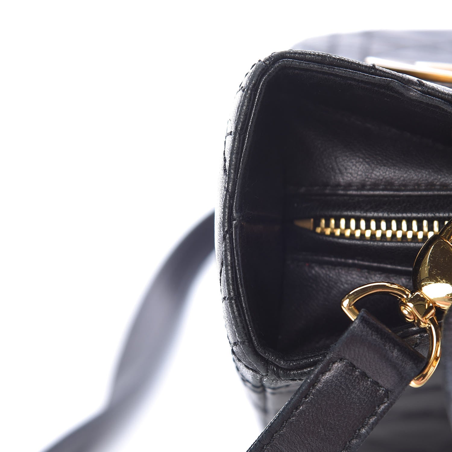 Christian Dior Lambskin Cannage Medium Lady Dior Black 14 of 14