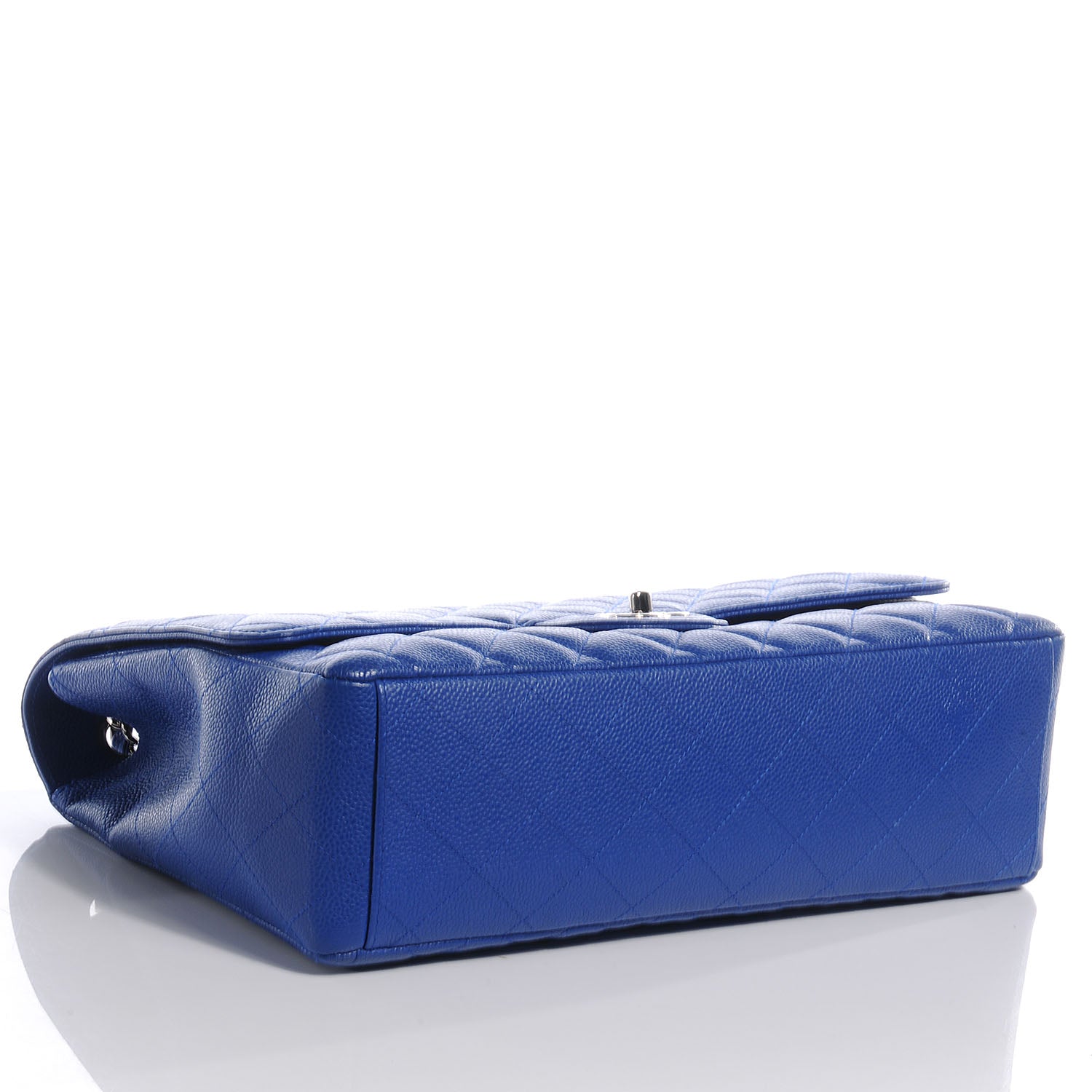Chanel Caviar Maxi Single Flap Blue Fonce 4 of 10