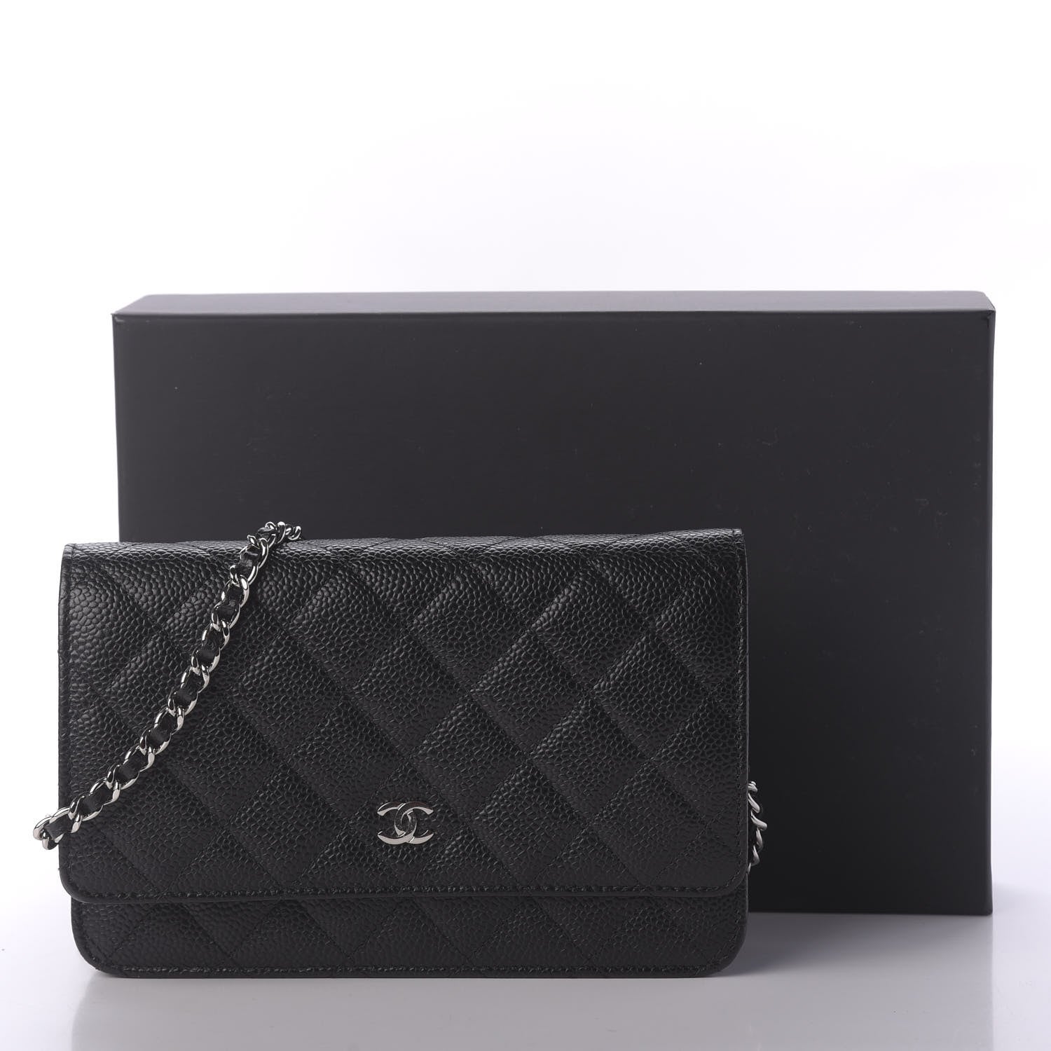 Chanel Caviar Quilted Wallet On Chain WOC Black 11 of 11