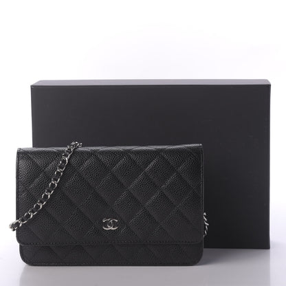 Chanel Caviar Quilted Wallet On Chain WOC Black 11 of 11