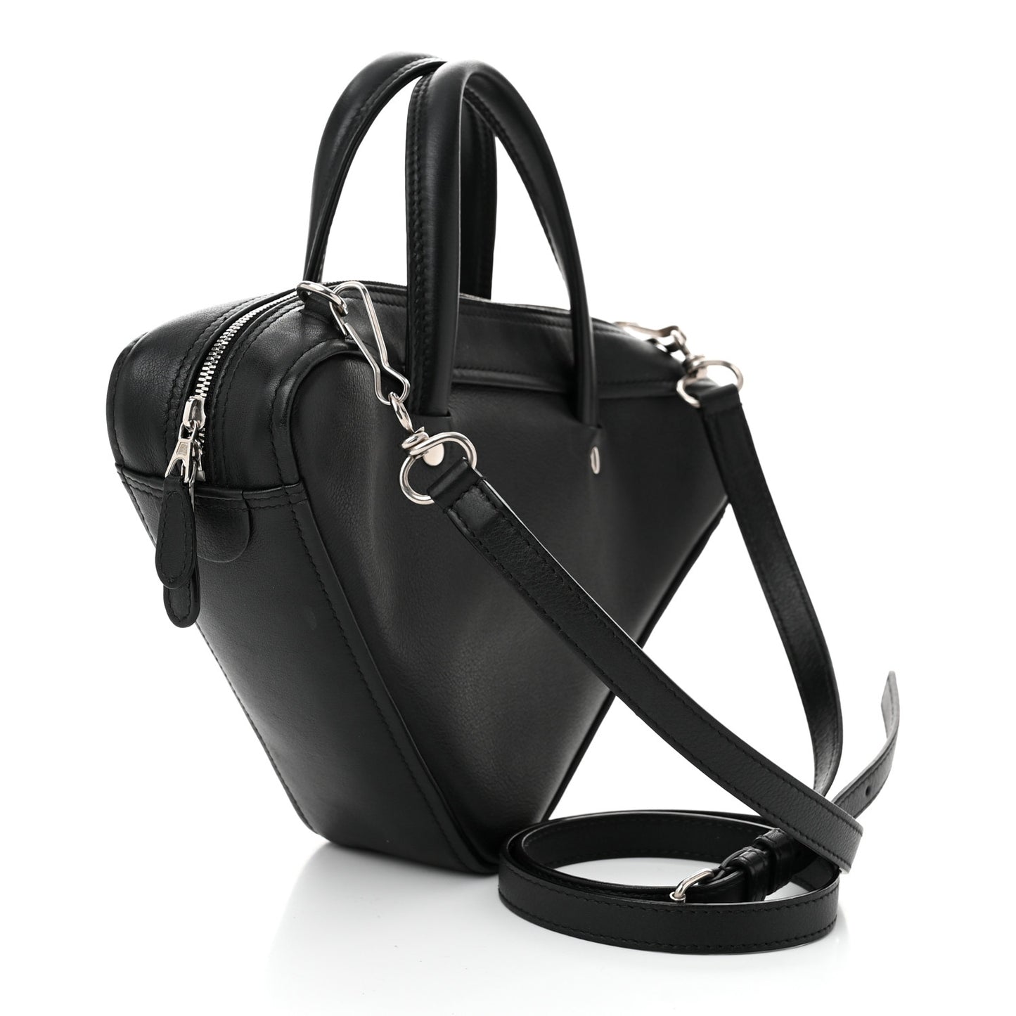 Calfskin XS Triangle Duffle Black