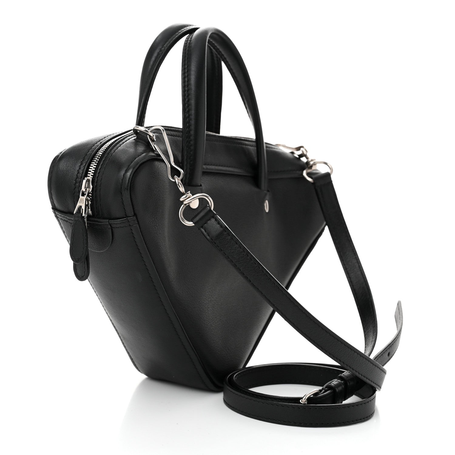 Balenciaga Calfskin XS Triangle Duffle Black 3 of 10