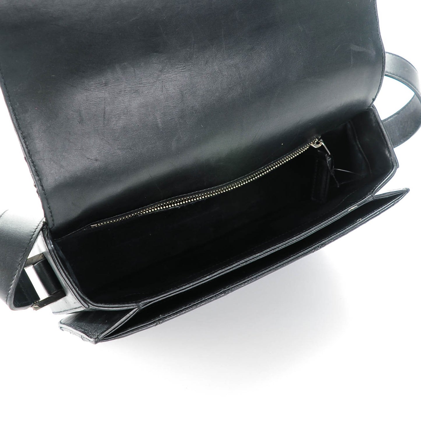 Reptile Calfskin Embossed Medium Patchwork Animal Monogram Universite Bag Black