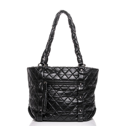 Chanel Distressed Lambskin Vintage Ligne Lady Braid Tote Black 1 of 7