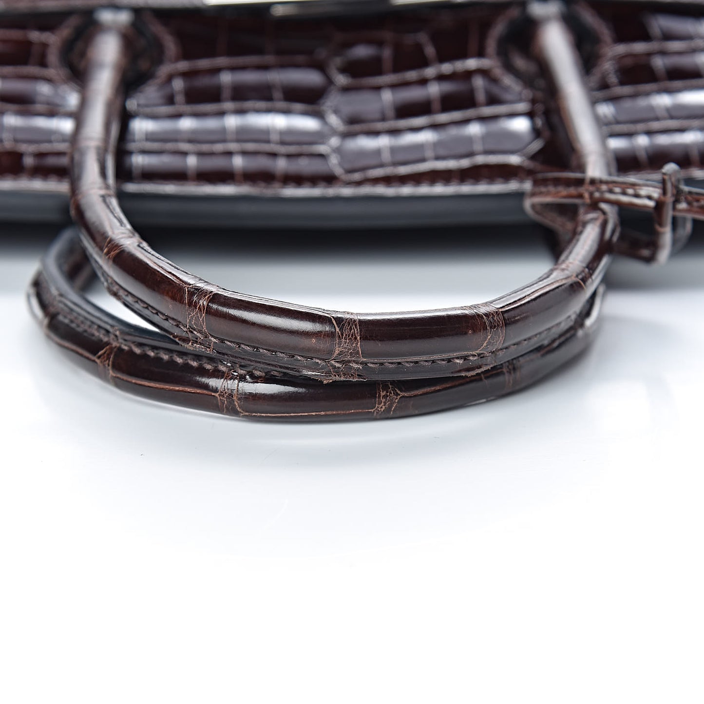 Shiny Porosus Crocodile Birkin 35 Cocoan
