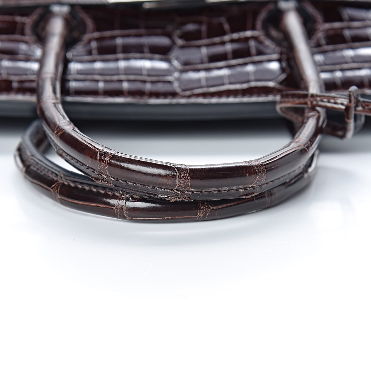 Hermes Shiny Porosus Crocodile Birkin 35 Cocoan 31 of 31