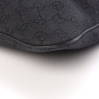 Gucci Denim Monogram Flat Messenger Bag Black 10 of 10
