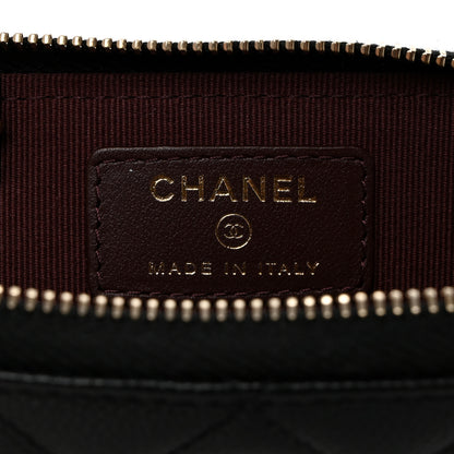 Chanel Caviar Quilted Zipped Key Holder Case Black 6 of 8
